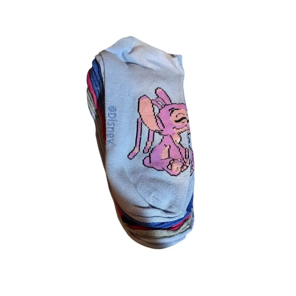 NWT Disney Stitch n Angel 6 pairs of socks adult  sz 9-11